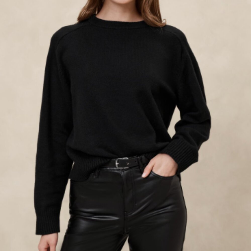 (2) Banana Republic Perfectly Soft Crew-Neck Sweaters
